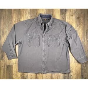 Vintage y2K Route 66 Chore Barn Jacket Full Zip Military XL Cotton Canvas Work .